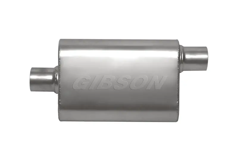 Gibson Cft Superflow Stainless Steel Oval Muffler – 4" X 9" X 18", Dual 2.25" Inlet/Outlet 1