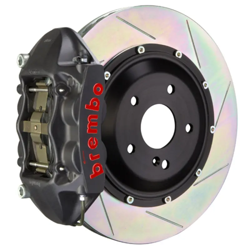 Brembo Gts Rear Big Brake Kit – 2006–2010 Bmw M5/M6, 380X28Mm Slotted Two-Piece Rotors, Black Calipers 1