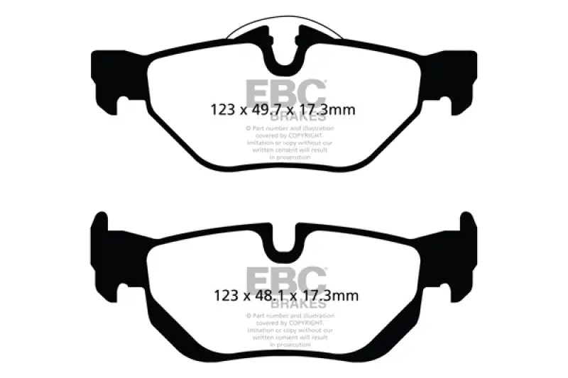 Ebc Yellowstuff Rear Brake Pads – Optimized For 2013+ Bmw X1 2.0 Turbo (Xdrive28I) 2