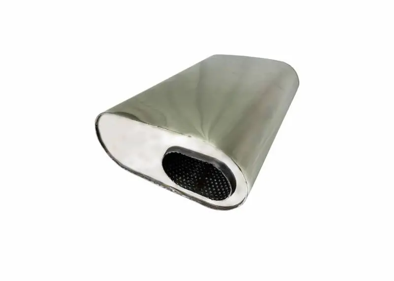 Granatelli Oval Muffler – 3.0" Inlet/Outlet, 13"X9.5"X6" Dimensions, Performance Sound Tuning 1