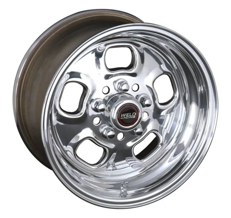 Weld Rodlite Polished Aluminum Wheel – 15X4 Inch, 5X4.5 / 5X4.75 Bolt Pattern, 1.875-Inch Backspace 1