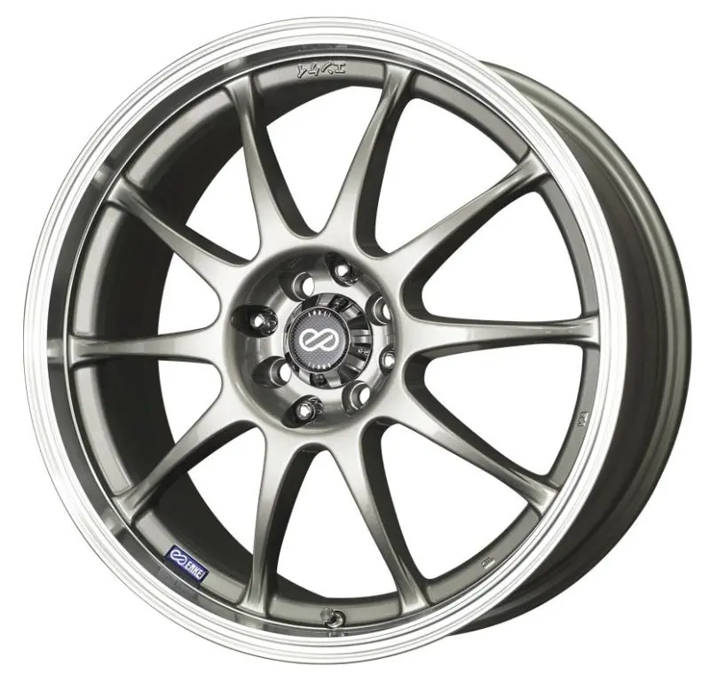 Enkei J10 16X7 Silver Alloy Wheel — 5X108/115 Bolt Pattern, 38Mm Offset, 72.6Mm Hub Bore, Machined Lip 1