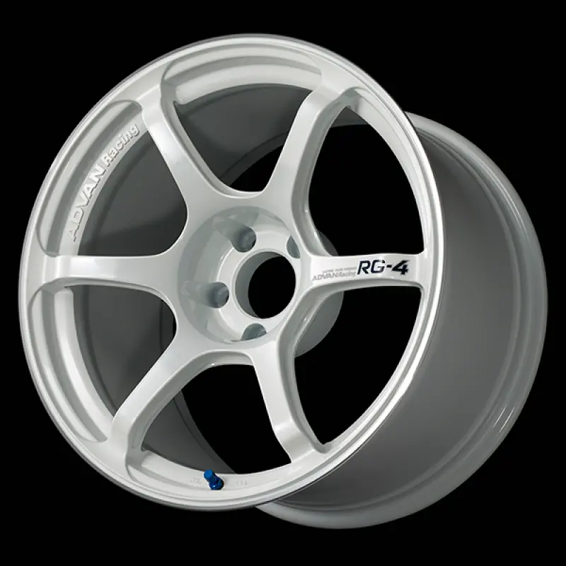 Advan Rg-4 Racing Wheel: 17X7.5", +38Mm Offset, 4X100 Pcd, 63Mm Center Bore, Racing White Metallic Finish 1