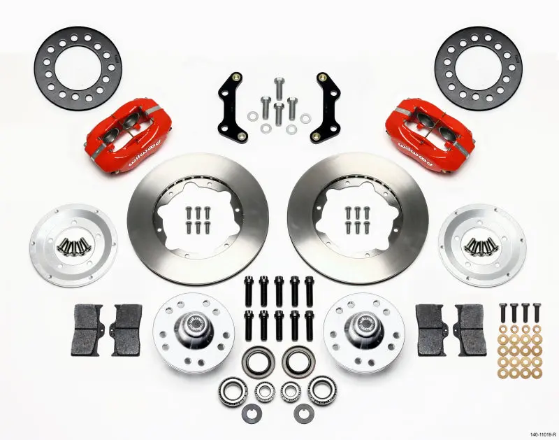 Wilwood Forged Dynalite Front Brake Kit – 11-Inch Rotors, Red Calipers (1973–1980 Cdp A/B/E/F-Body Vehicles) 1