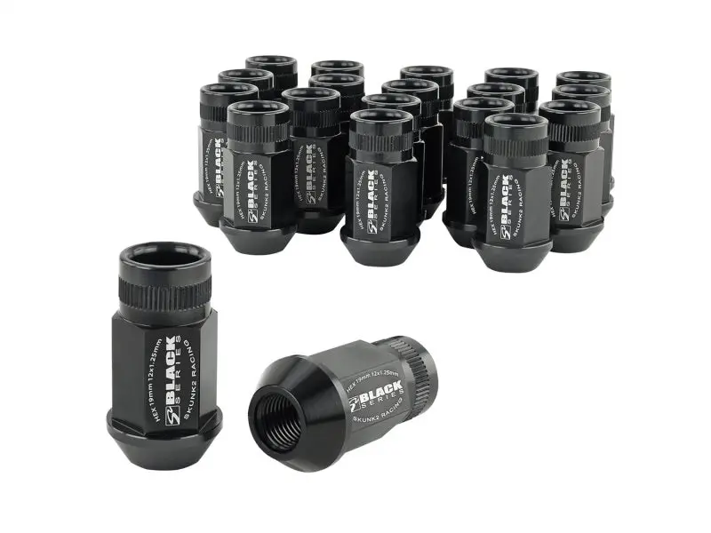 Skunk2 Forged Lug Nuts – 12X1.25 Thread Pitch, Black Anodized, 20-Piece Set 1