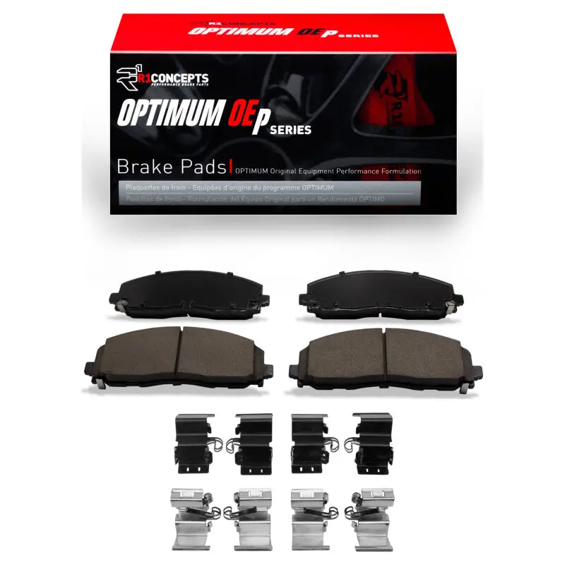 R1 Optimum Oe Front Brake Pad & Hardware Kit For 2012–2025 Chrysler Grand Caravan 1