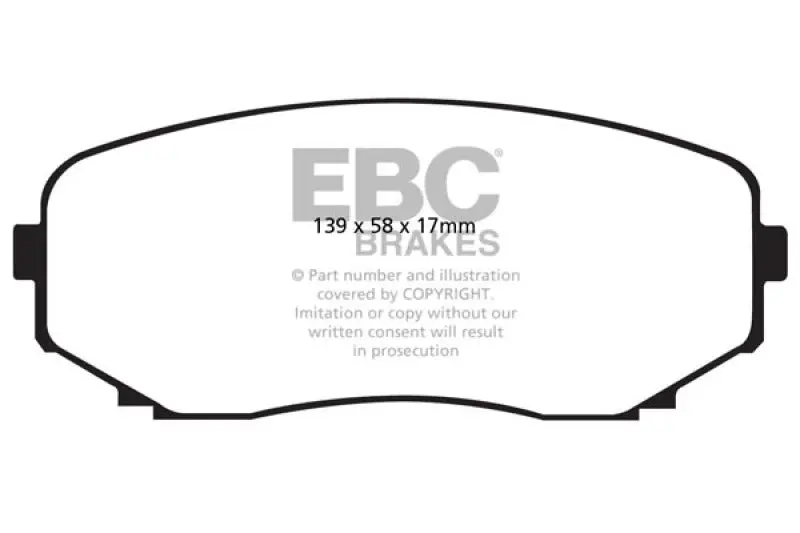 Ebc Ultimax2 Front Brake Pads For 2011–2014 Ford Edge 2.0L Turbo Models 1
