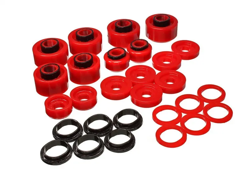 Energy Suspension Body Mount Kit – Red Polyurethane, For 1999–2007 Ford F-250/F-350 Super Duty Crew Cab (2Wd/4Wd) 1
