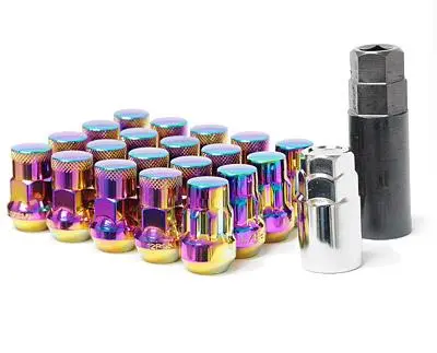 Wheel Mate Muteki Sr35 Close-End Lug Nut & Lock Set – Neon Finish, 12X1.25Mm, 35Mm Length 1