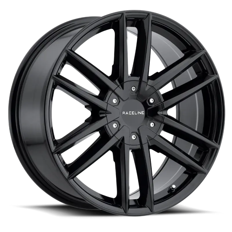 Raceline Impulse Gloss Black Alloy Wheel: 18×8″, 6×139.7/6×135 Bolt Pattern, 35Mm Offset, 106.1Mm Center Bore 1