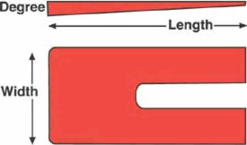 Spc Performance Zinc-Coated Shim Set – 2.5" X 5" X 0.5° Tapered 2
