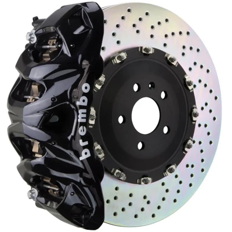 Brembo 19+ Model X (Excl Plaid) Fr Gt Bbk 8Pis Cast 412X38 2Pc Rotor Drilled-Black 1