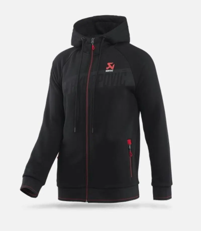 Akrapovič Men’S Corpo Zip Hoodie In Black – Size M 1