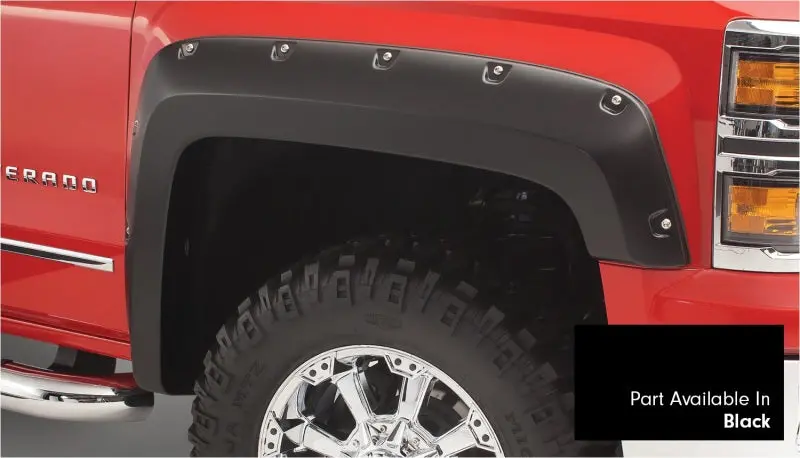 Bushwacker Pocket-Style Fender Flares – Black, 4-Piece Set For 2016–2018 Chevy Silverado 1500 1