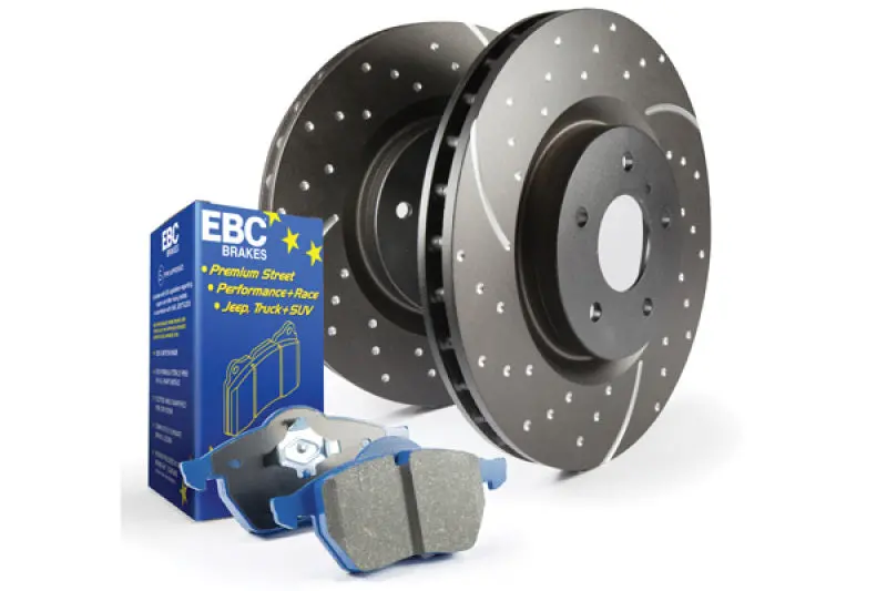 Ebc Brakes S6 Performance Brake Kit – Bluestuff Pads And Grooved Rotors 2