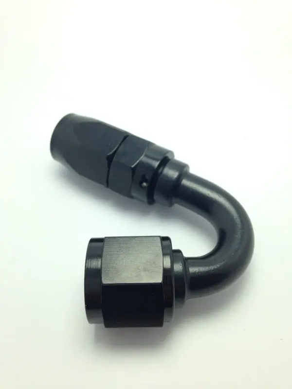 Fragola -10An Female To -8An Hose End – 150° Reducing Angle, Red Anodized 1