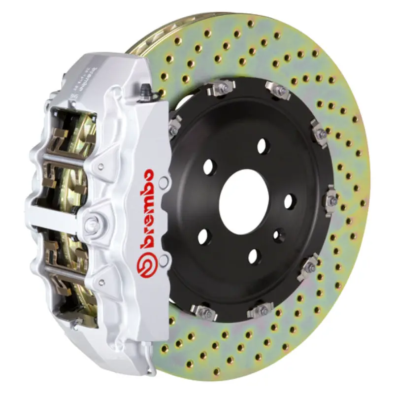 Brembo Gt Big Brake Kit For 2003–2008 Mercedes-Benz Sl500 – Front, 380X34Mm 2-Piece Drilled Rotors, 8-Piston Calipers 1