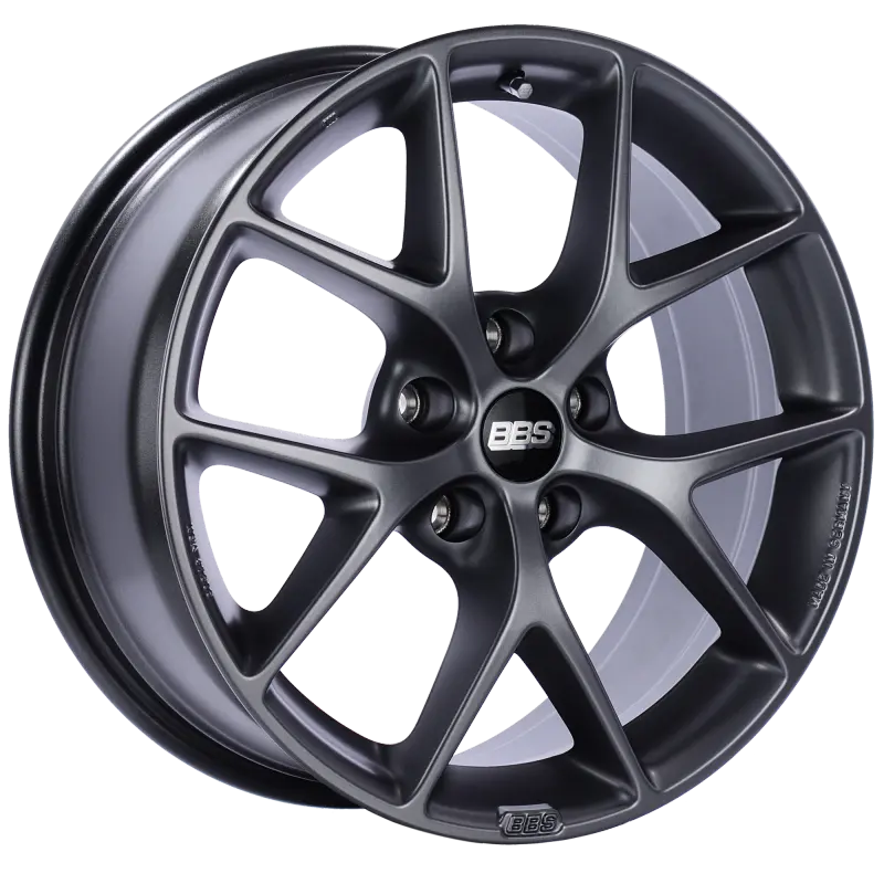 Bbs Sr Forged Alloy Wheel – 17X7.5 Inches, 5X112 Bolt Pattern, Et35 Offset, Satin Grey Finish (82Mm Centerbore, Pfs/Clip Required) 1