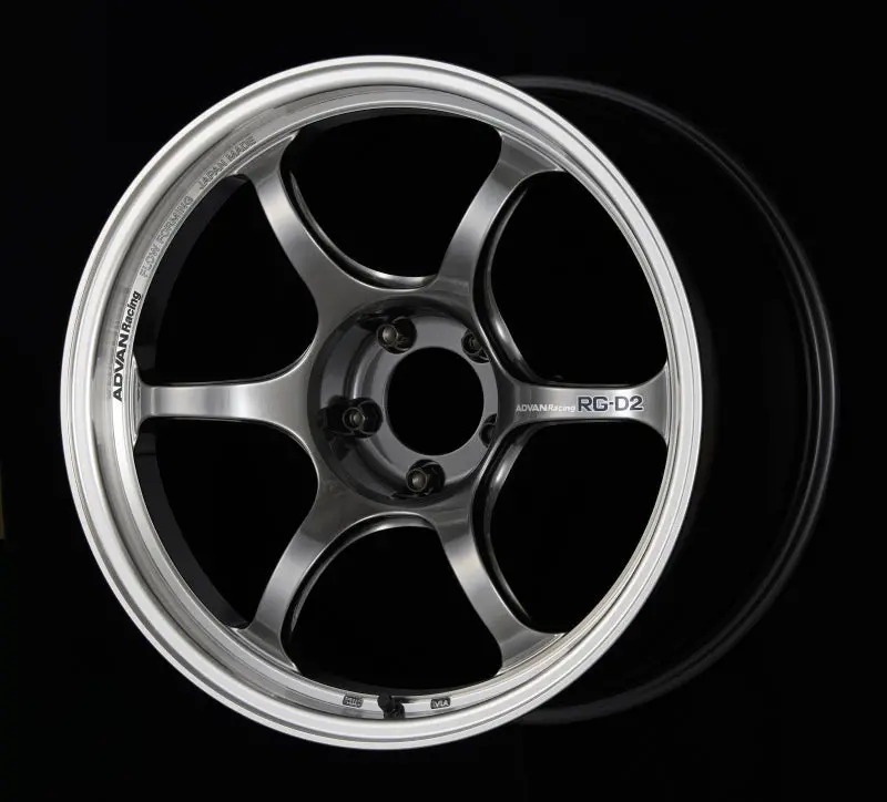 Advan Rg-D2 17X8.0 Inch Hyper Black Machined Wheel – 5X114.3 Bolt Pattern, +37 Offset 1