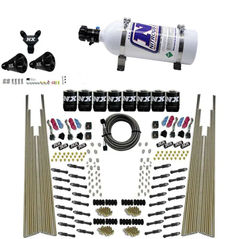Nitrous Express Four-Stage Dry Direct Port Nitrous System For V8 Engines (200–600 Hp, Includes 5Lb Bottle) 1