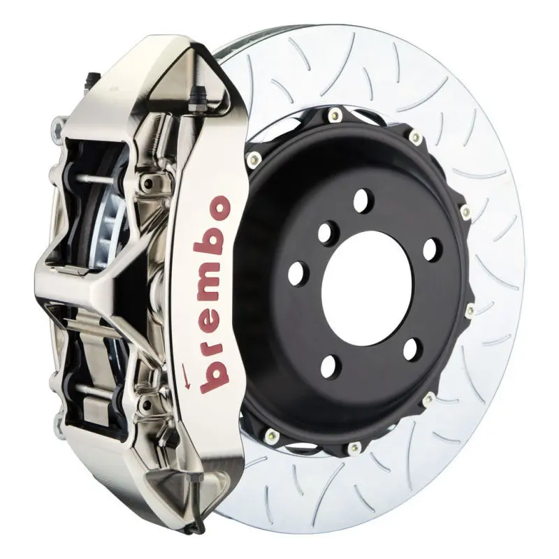 Brembo Gtr Big Brake Kit For 2005–2013 Corvette – Front, 6-Piston Calipers, 355X32Mm Two-Piece Slotted Rotors With Nickel Finish 1