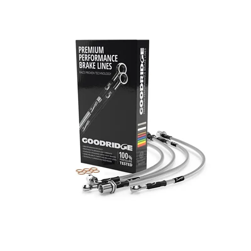 Goodridge Stainless Steel Clutch Line Kit For 2003–2005 Mitsubishi Lancer Evolution Viii – Clear Braided 1