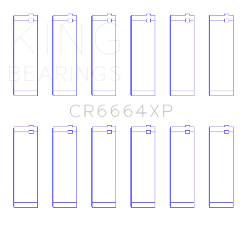 King Xp-Series Performance Rod Bearings For Buick V6 – 0.020" Oversize 2