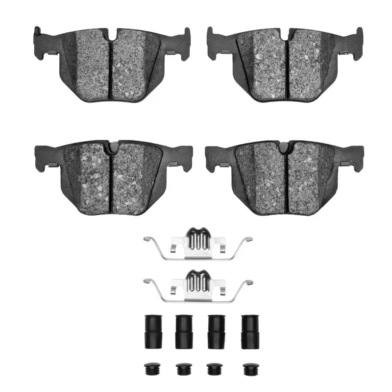 R1 Rear Semi-Metallic Brake Pad & Hardware Kit For 2007–2019 Bmw X5 1