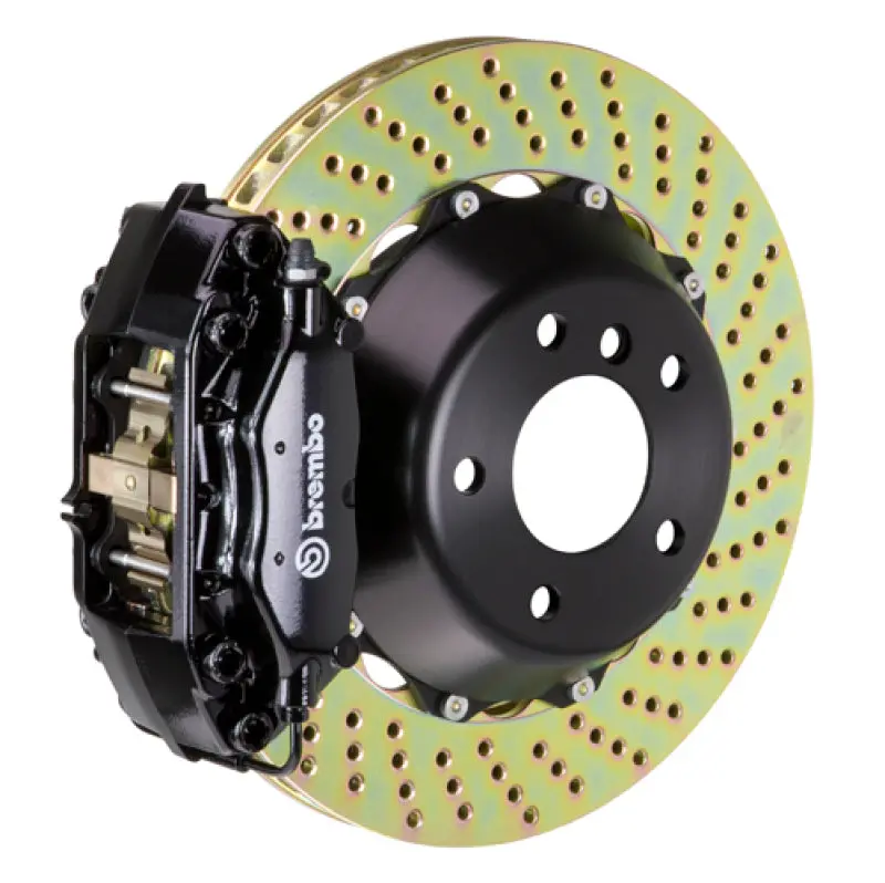 Brembo Gt Rear Big Brake Kit For 2004–2008 Audi S4 / 2006–2008 A4 – 4-Piston Calipers, Drilled 345×28Mm Two-Piece Rotors 1